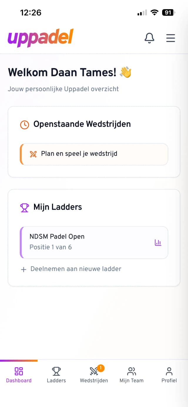 Uppadel App - Dashboard