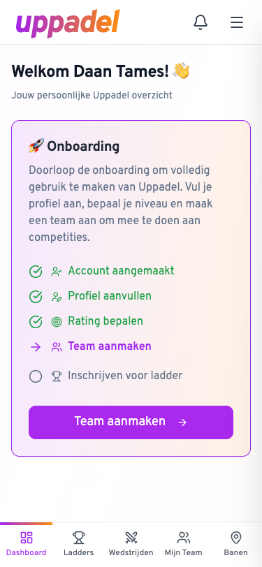 Deelnemen aan een ladder